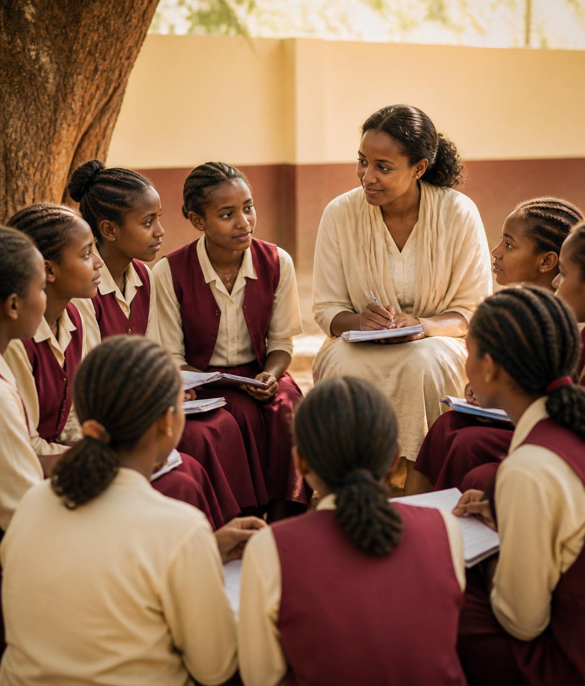 A menstrual health education session with young women in Tigray